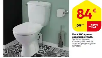 Weldom NELIA Pack wc à poser sans bride offre