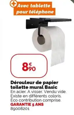 Weldom Dérouleur de papier toilette mural Basic offre