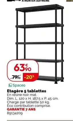 Weldom Etagère 5 tablettes offre