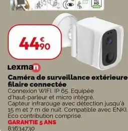 Weldom Caméra de surveillance extérieure filaire connectée offre