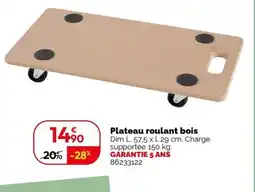 Weldom Plateau roulant bois offre