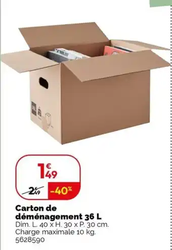 Weldom Carton de déménagement offre