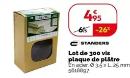 STANDERS Lot de 300 vis plaque de plâtre