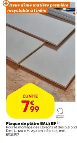 Weldom Plaque de plâtre BA13 BF offre