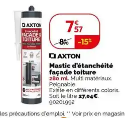 Weldom AXTON Mastic d'étanchéité façade toiture offre