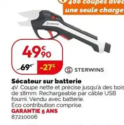 Weldom Sécateur sur batterie offre