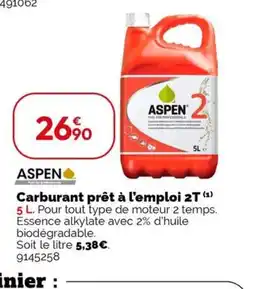Weldom ASPEN Carburant prêt à l'emploi 2T offre