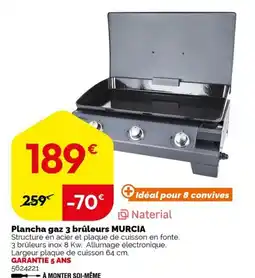 Weldom MURCIA Plancha gaz 3 brûleurs offre