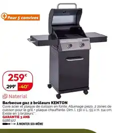 Weldom KENTON Barbecue gaz 2 brûleurs offre