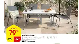 Weldom ALMA Table de jardin offre