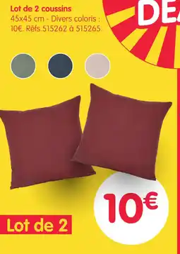b&m Lot de 2 coussins offre