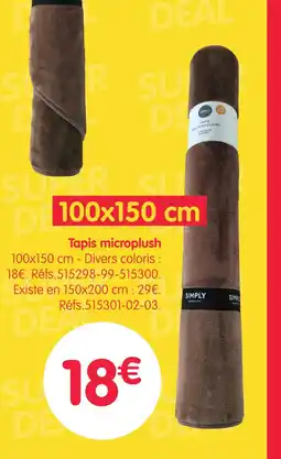 b&m Tapis microplush offre
