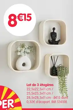b&m Lot de 3 étagères offre