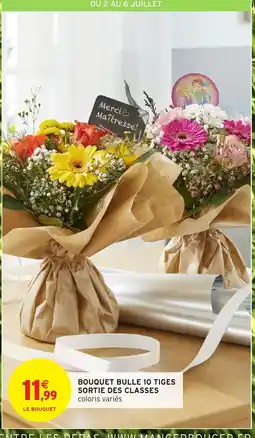 Intermarché Bouquet bulle 10 tiges sortie des classes offre