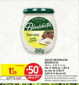 Intermarché BÉNÉDICTA Sauce béarnaise offre