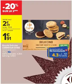 Carrefour Biscuits deliccino carrefour extra offre