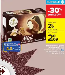 Carrefour Mini bâtonnets glacés carrefour extra offre