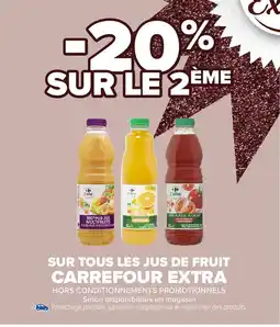 Carrefour Sur tous les jus de fruit carrefour extra offre