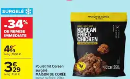 Carrefour MAISON DE CORÉE Poulet frit Coréen surgelé offre