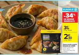 Carrefour MAISON DE CORÉE Gyoza mandu surgelé offre