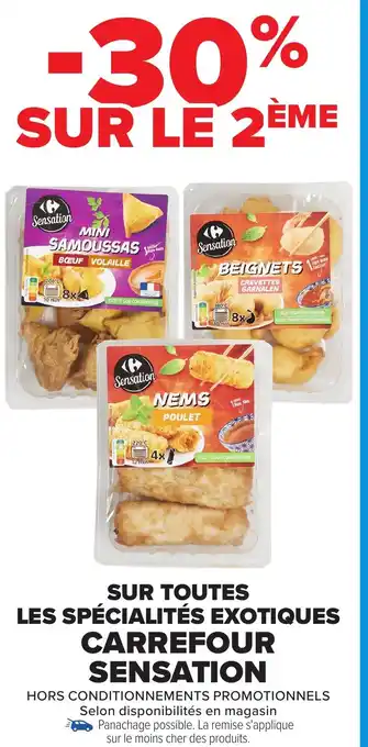 Carrefour Sur toutes les spécialités exotiques carrefour sensation offre