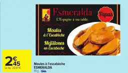 Carrefour ESMERALDA Moules à l'escabèche offre