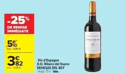 Carrefour DEHESAS DEL REY Vin d'Espagne D.O. Ribera del Duero offre