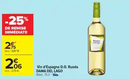 Carrefour DAMA DEL LAGO Vin d'Espagne D.O. Rueda offre