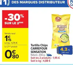 Carrefour Tortilla chips carrefour sensation offre