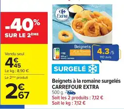 Carrefour Beignets à la romaine surgelés carrefour extra offre