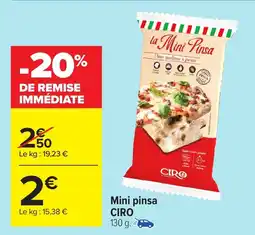 Carrefour CIRO Mini pinsa offre