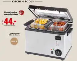 Lidl Friteuse 3 paniers en acier inoxydable offre