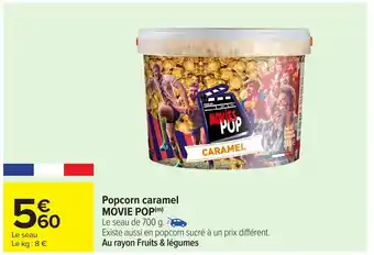 Carrefour MOVIE POP Popcorn caramel offre
