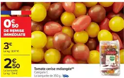 Carrefour Tomate cerise mélangée offre