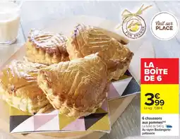 Carrefour 6 chaussons aux pommes offre
