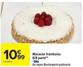 Carrefour Macaron framboise 6/8 parts offre