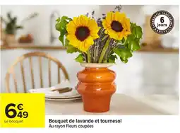 Carrefour Bouquet de lavande et tournesol offre