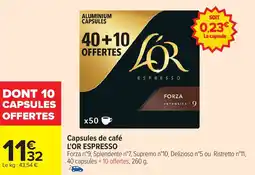 Carrefour L'OR ESPRESSO Capsules de café offre