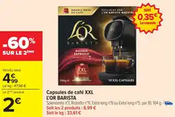 Carrefour L'OR BARISTA Capsules de café XXL offre