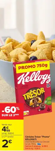 Carrefour KELLOGG'S Céréales Trésor "Promo" offre
