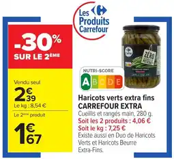 Carrefour Haricots verts extra fins carrefour extra offre
