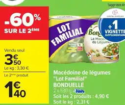 Carrefour BONDUELLE Macédoine de légumes "Lot Familial" offre