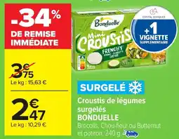 Carrefour BONDUELLE Croustis de légumes surgelés offre