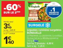 Carrefour BONDUELLE Légumes cuisinées surgelées offre