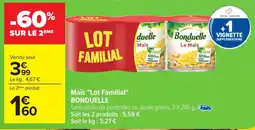 Carrefour BONDUELLE Maïs "Lot Familial" offre