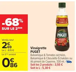 Carrefour PUGET Vinaigrette offre