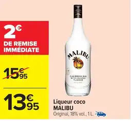 Carrefour MALIBU Liqueur coco offre