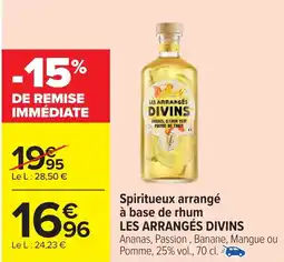 Carrefour LES ARRANGÉS DIVINS Spiritueux arrangé à base de rhum offre