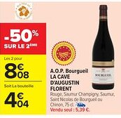 Carrefour LA CAVE D'AUGUSTIN FLORENT A.O.P. Bourgueil offre