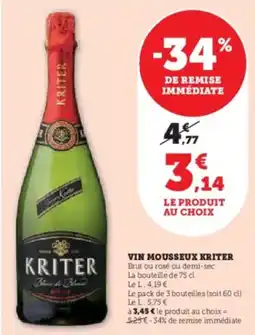 Super U Vin mousseux kriter offre
